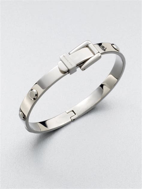 michael kors silver buckle bangle|michael kors bracelet price.